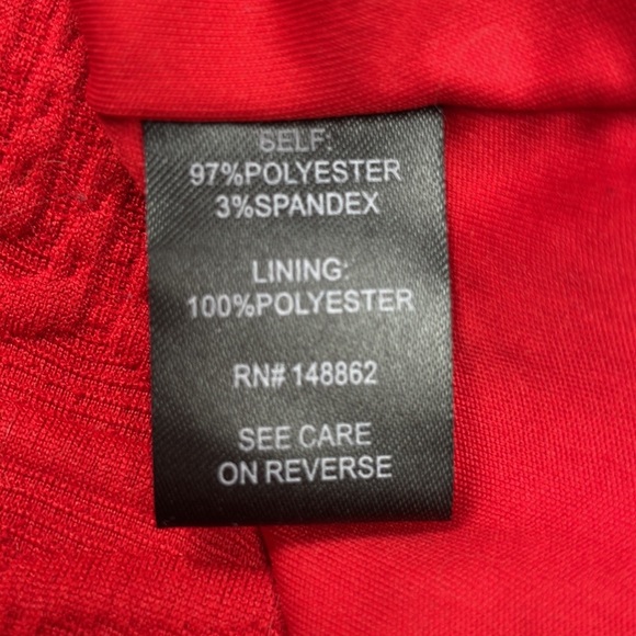 Torrid Geometric Stretchy Knit Sleeveless Sweetheart Fit & Flare Dress Red 2X - Picture 7 of 10